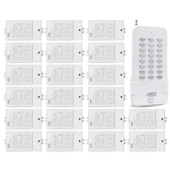 

J-QL081GM1N20 20ways Long Distance Remote Control Power Switch 4000W High Power Wireless Switch With remote control