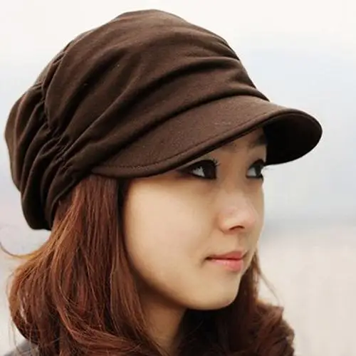 Женская мода плиссированная остроконечная складка индивидуальная шапка шляпа Повседневная Уличная шляпа с полями для путешествий солнцезащитные шляпы для женщин