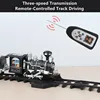 lntelligent Programming Add Water Smoke Remote Control Train 80CM DIY Assembly Parent-Child Interaction Classical Steam RC Toys 4