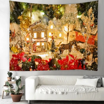 

Christmas Tapestry Beautiful Christmas Background Wall Mounted Tapestry Home Decoration Christmas Gift Tapestry Various Sizes