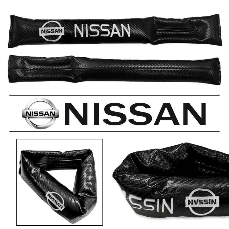 

Car Seat Cushion Crevice Gap Stopper Car Badge Carbon Fiber Seat Cover pad For Nissans Nismo X-trail Almera Qashqai Tiida Teana