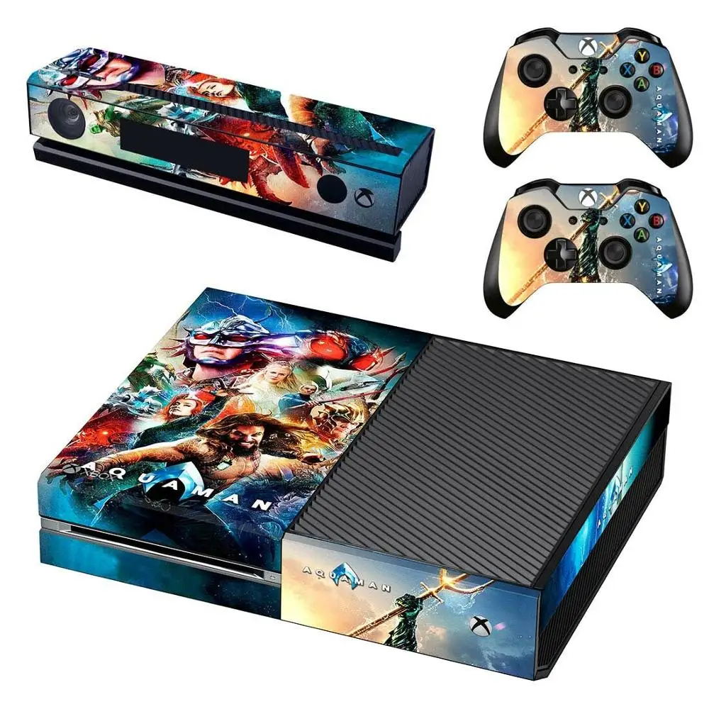 Aquaman стикер s для xbox one виниловые наклейки для кожи Стикеры Adesivo для xbox one консоль Kinect два контроллера шкуры