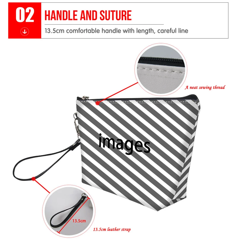 Make Up Bag for Women Samoyed Printing Cosmetic Cases Ladies Portable Wash Kit Bags Females Travel Organizer Toiletry Bag