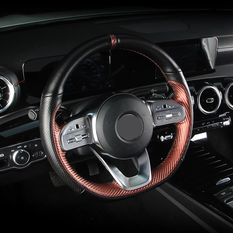 DIY натуральная кожа ручной шитье чехол рулевого колеса автомобиля для Mercedes-Benz s-класс W222 e-класс W213 c-класс W205 a-класс W177