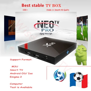 

X96W Android tv box support IPTV Neo pro French IPTV Europe Arabic Belgium M3U android smart TV BOX only no channels included