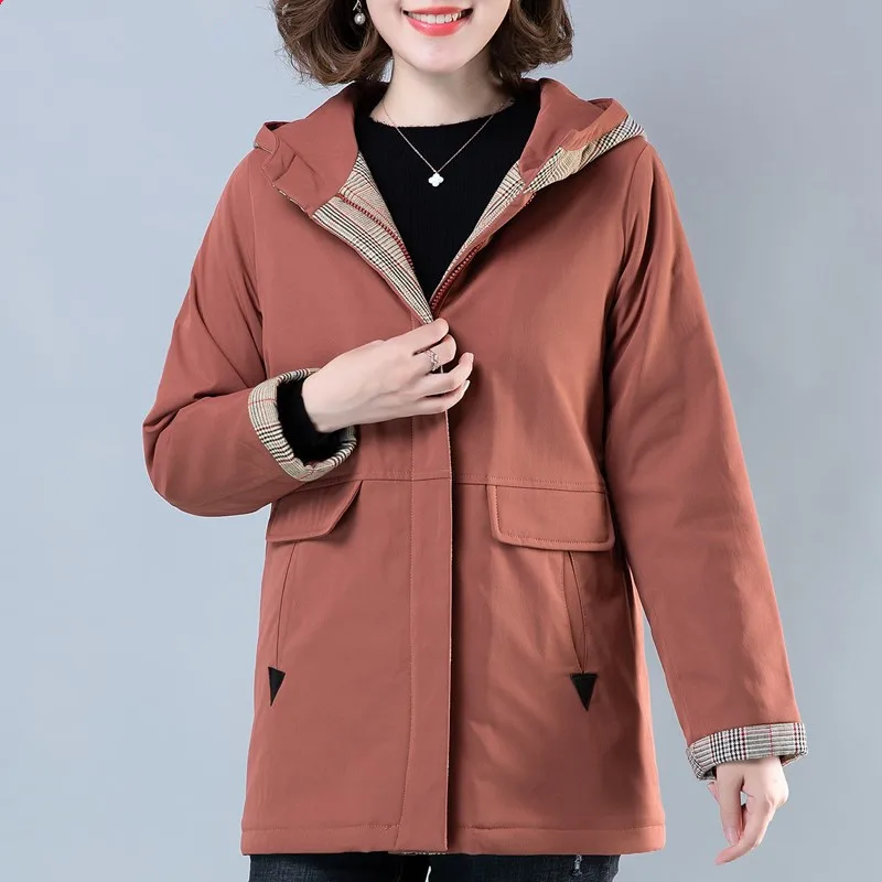 Женская хлопковая одежда с капюшоном, Женская хлопковая куртка, 5XL, для среднего возраста, плюс бархатное толстое пальто, высокое качество, Женская куртка большого размера