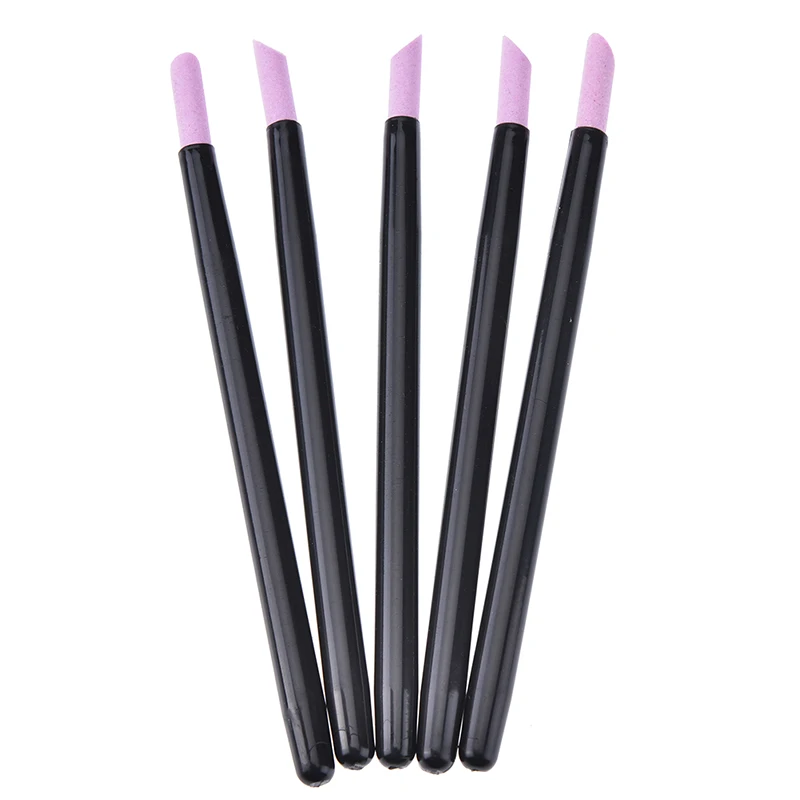 Repair Scrub Remover Manicure Tool Stick Pen Pusher Polish Gel Salon 5pc/set Nail Art Quartz Stone Cuticle Care | - Цена: 51,67 руб. / lot