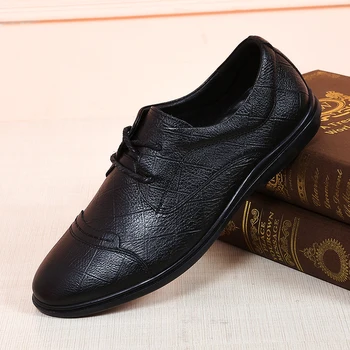 

business Oxford Men Dress Shoes outdoor genuine Leather Lace-up Mens Business Shoes fashion Wedding Office Men Footwear shoes
