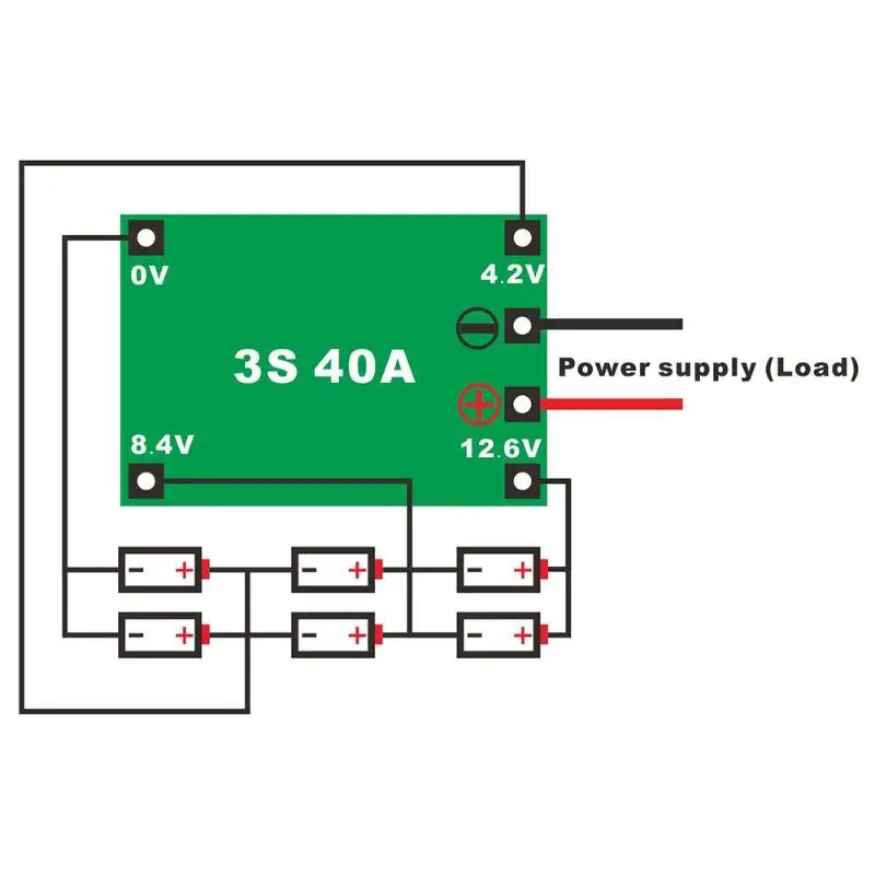 3S 40A литий-ионный аккумулятор зарядное устройство модуль PCB плата защиты bms