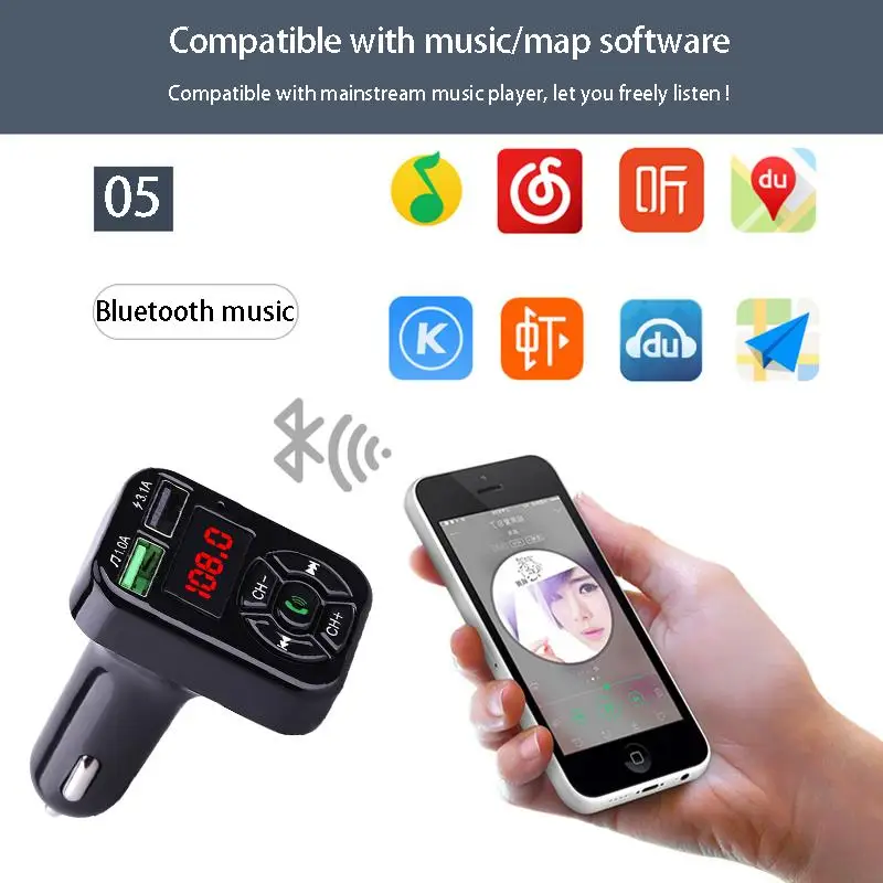 Bluetooth MP3 Hands-Free Автомобильный Автоматический плеер беспроводной громкоговоритель бесплатно установка музыкальный плеер аксессуар для машины