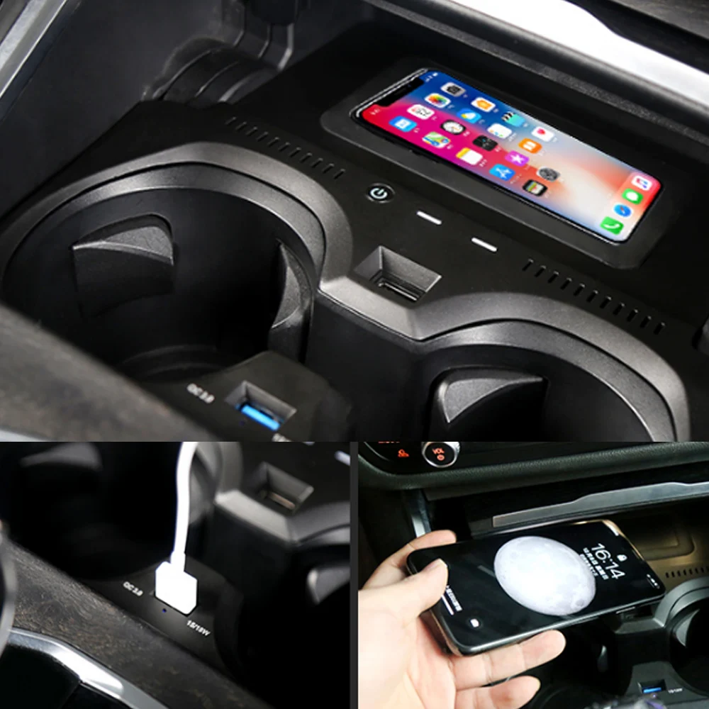 Беспроводное зарядное устройство для BMW 3 серии G20 2020 с Usb креплением центральный