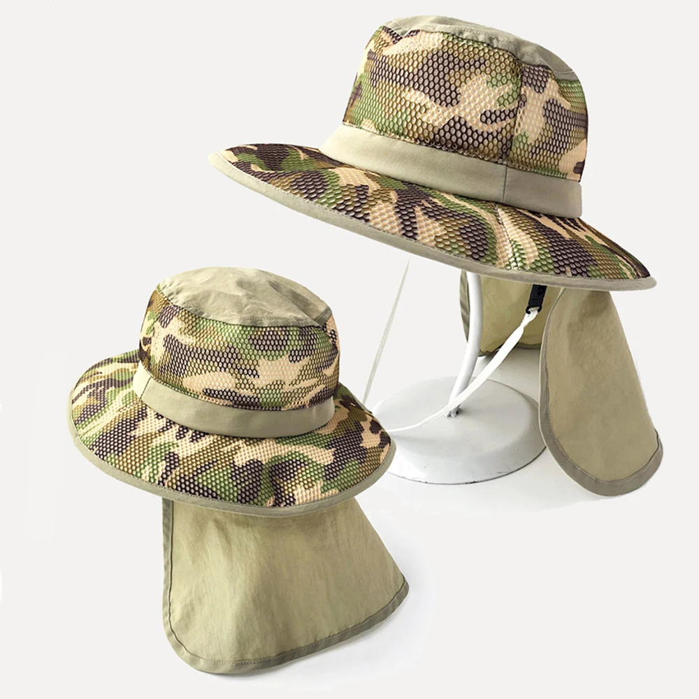 Sombrero de Safari UV para bebé, gorra para el sol, Panamá, Unisex, para playa, con solapa para el cuello dibujos animados _ - AliExpress Mobile