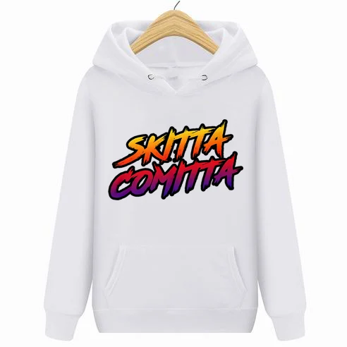 Белый Оригинальные толстовки с капюшоном Skitta Comitta Merch - Цвет: Белый