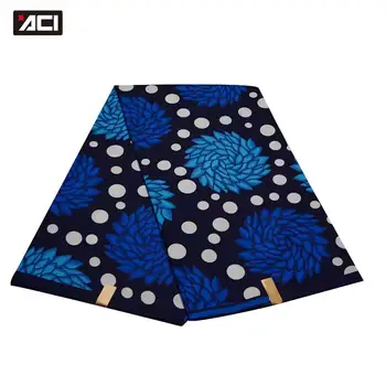 

ACI Ankara African Polyester Wax Prints Fabric Tissu Africain Veritable Wax High Quality 6 Yards African Fabric For Party Dress