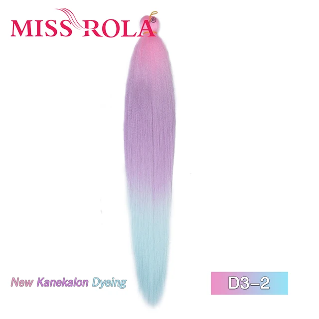 Miss Rola Synthetic New Color 24Inches 100g Kanekalon Hair Wholesale Braid Hair Extension Pre Stretched Pink Twist Jumbo Braids D3-2