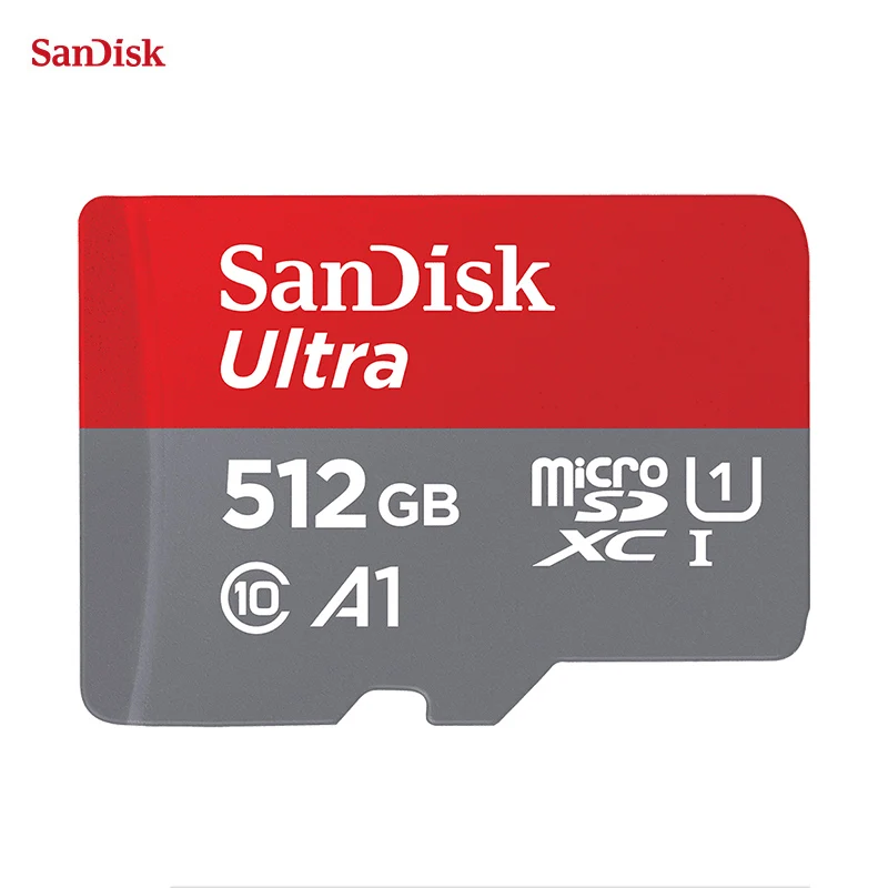 Оригинальная SanDisk карта Micro SD 64 Гб 100 МБ/с./с 16 ГБ 32 ГБ 128 ГБ 256 ГБ 200 ГБ 512 ГБ U1 класс 10 карта памяти microsd Flash TF карта - Емкость: 512GB