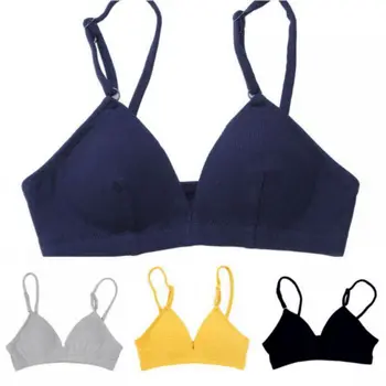 

Fashion New Thin Section Cotton Thread Comfortable Without Steel Ring Triangle Cup Underwear Bra