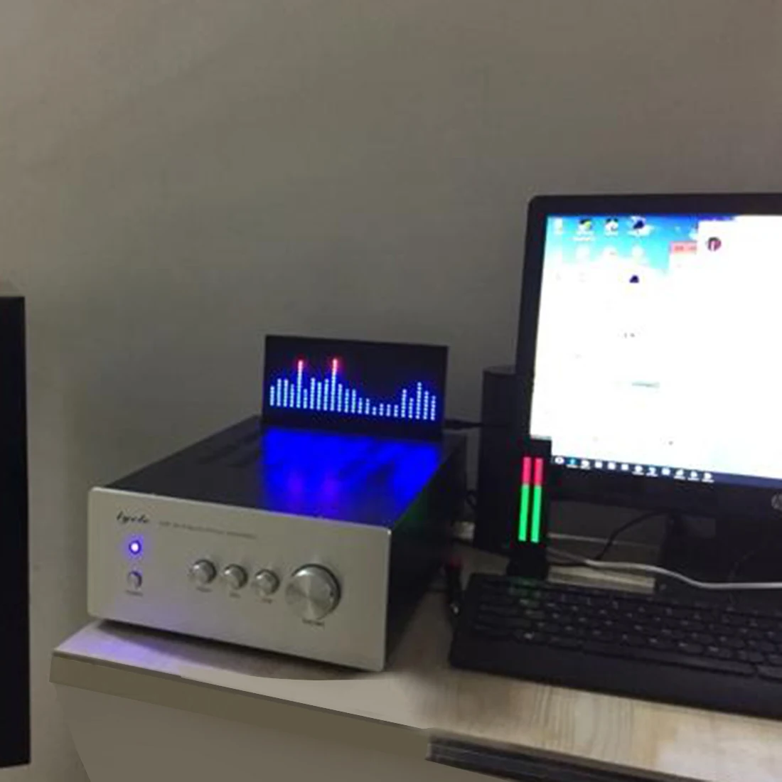 DIY светильник Cube Kit AS1424 музыкальный спектр светодиодный дисплей аудио усилитель модификация ритм лампа-готовая продукция черный