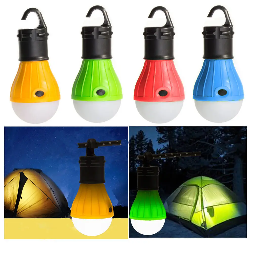 Mini Portable Lantern Tent Light LED Bulb Waterproof Hanging Hook Flashlight For Camping Emergency Light 2
