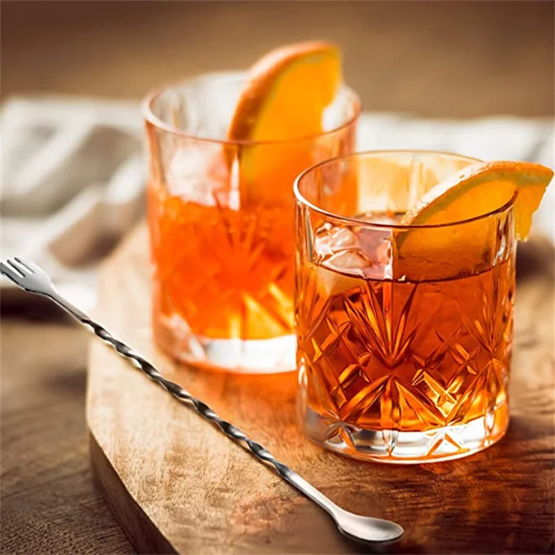 Stainless Steel Bar Cocktail Stirrer Mixing SpoonThread Bar Spoon Cocktail Stirring Bartending BarTool Wine Accessories