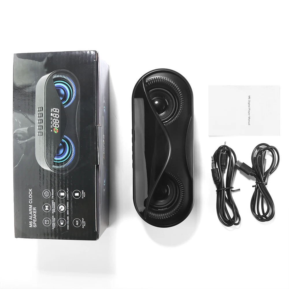 Owl Design Bluetooth Speaker LED Flash Wireless Portable Speakers Support Select Songs By Number FM AUX USB TF Alarm Clock M6 Owl Design Bluetooth Speaker LED Flash Wireless Portable Speakers Support Select Songs By Number FM AUX USB TF Alarm Clock M6