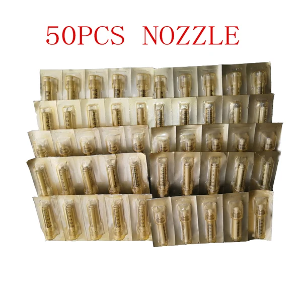 50pcs ampoule 0.5ml 2 в 1 гиалуроновая ручка с двумя головками 0,3 мл и 0,5 мл гиалуроническая ручка с гиалуроновой кислотой наполнитель для губ Мезотерапия пистолет без иглы Распылитель ручка - Номер модели: 50pcs ampoule 0.5ml