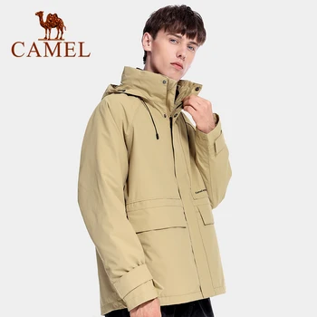 

CAMEL Men Warm Waterproof Jacket Two-piece Three-in-one Detachable Fleece Liner Tide Brand Tooling Jackets 2021 New
