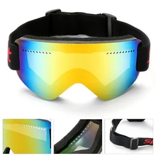 Зимние сноуборд мотоциклетные очки для мужчин и женщин лыжные очки поверх очков противотуманные сферические Len лыжные снегоходные очки