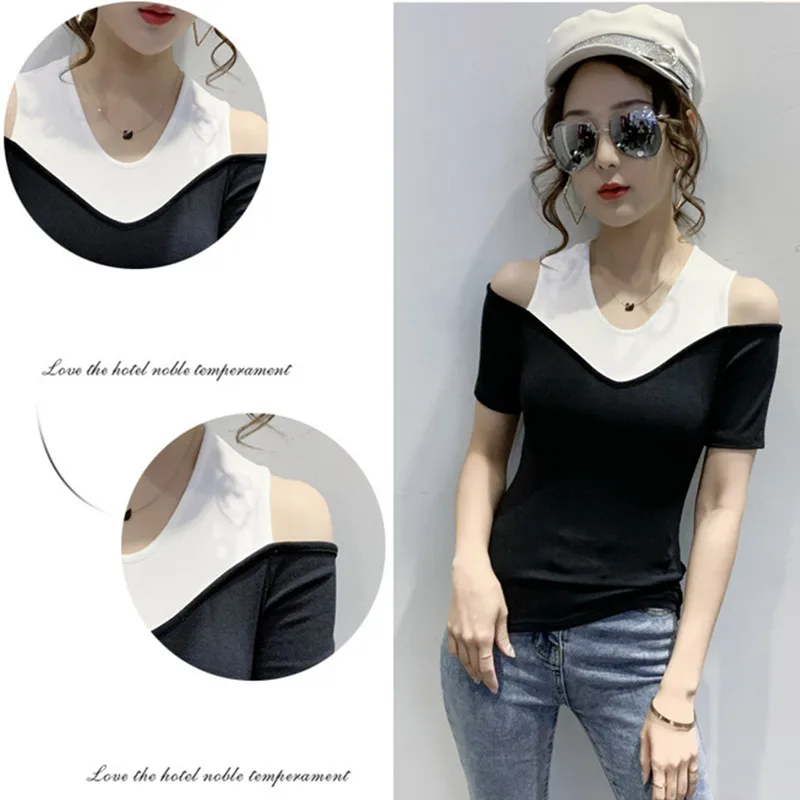 Женская футболка новинка 2020 популярный суперэластичный топ в Корейском стиле