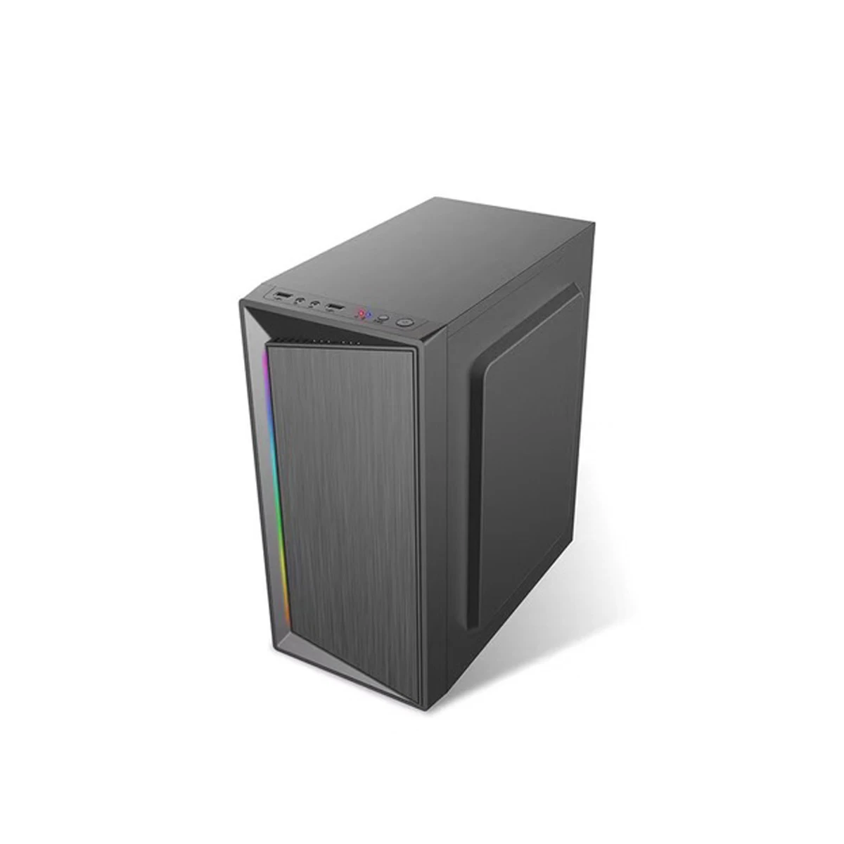 Черный мини Полный боковой вентиляционный охлаждающий ящик с RGB светильник боковой панели Чехол для компьютера PC чехол для m-atx/Mini-itx материнская плата