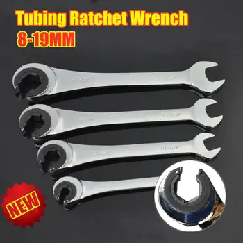 

RatchetFix Chrome Vanadium Steel Tubing Ratchet Wrench Spanner With Flexible Head Ratchet Combination Wrench Set Outdoor Camping