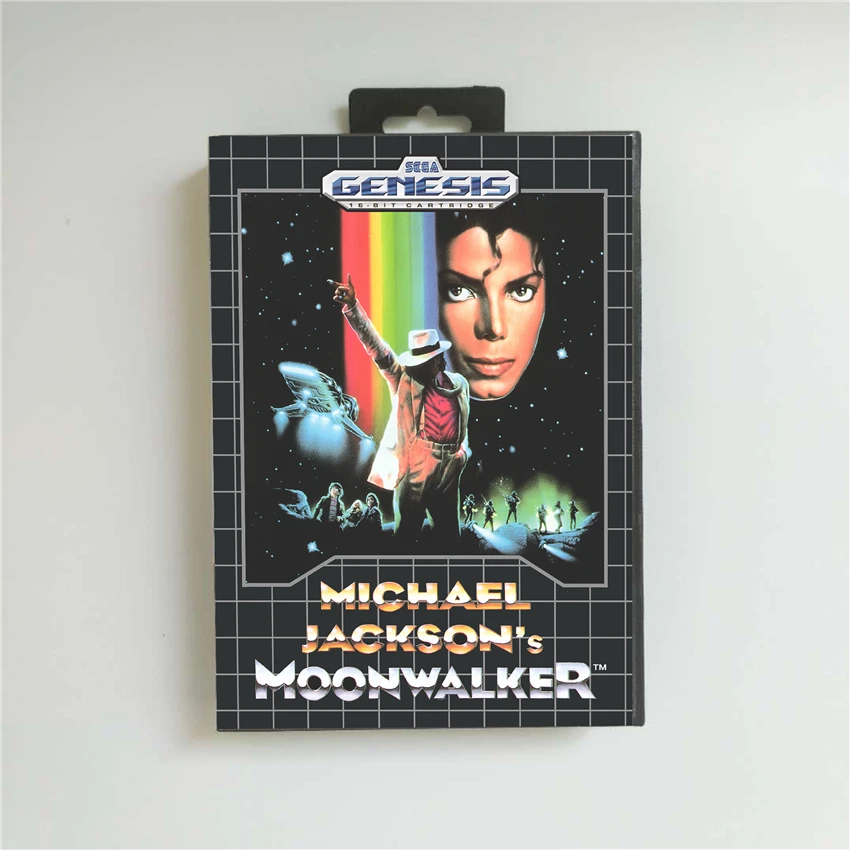 Майкл Джексон's Moonwalker-крышка США с розничной коробкой 16 бит MD игровая карта для Sega megadrive Genesis игровая консоль