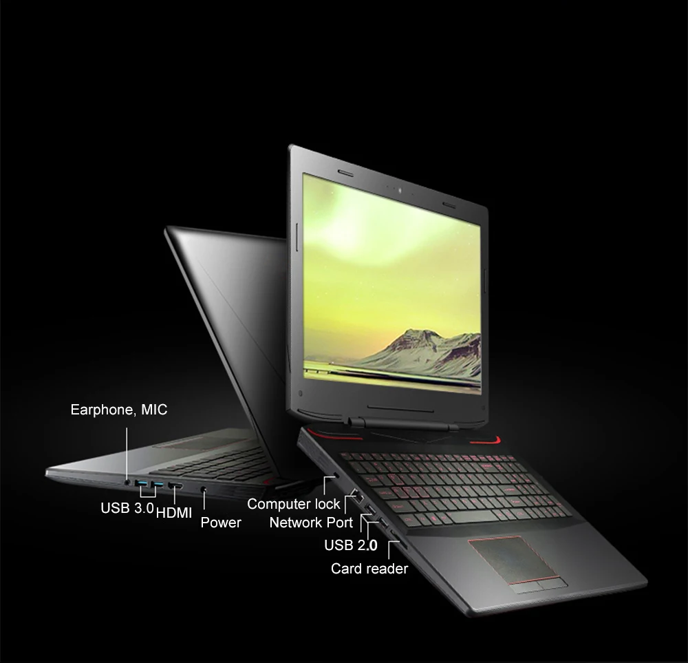 15," Ноутбук Intel Core i7-7700HQ четырехъядерный NVIDIA GTX1060 6G DDR4 8 ГБ+ 512 ГБ M.2 SSD Windows 10 144 Гц HDMI Gigabit RJ45 5G wifi