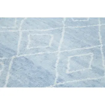 

297x376 Cm Blue Handmade Moroccan Rug-10x12 Ft