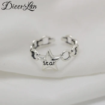 

Vintage Retro 925 Sterling Silver Adjustable Star Rings For Women Female Fashion Punk Jewelry 2020