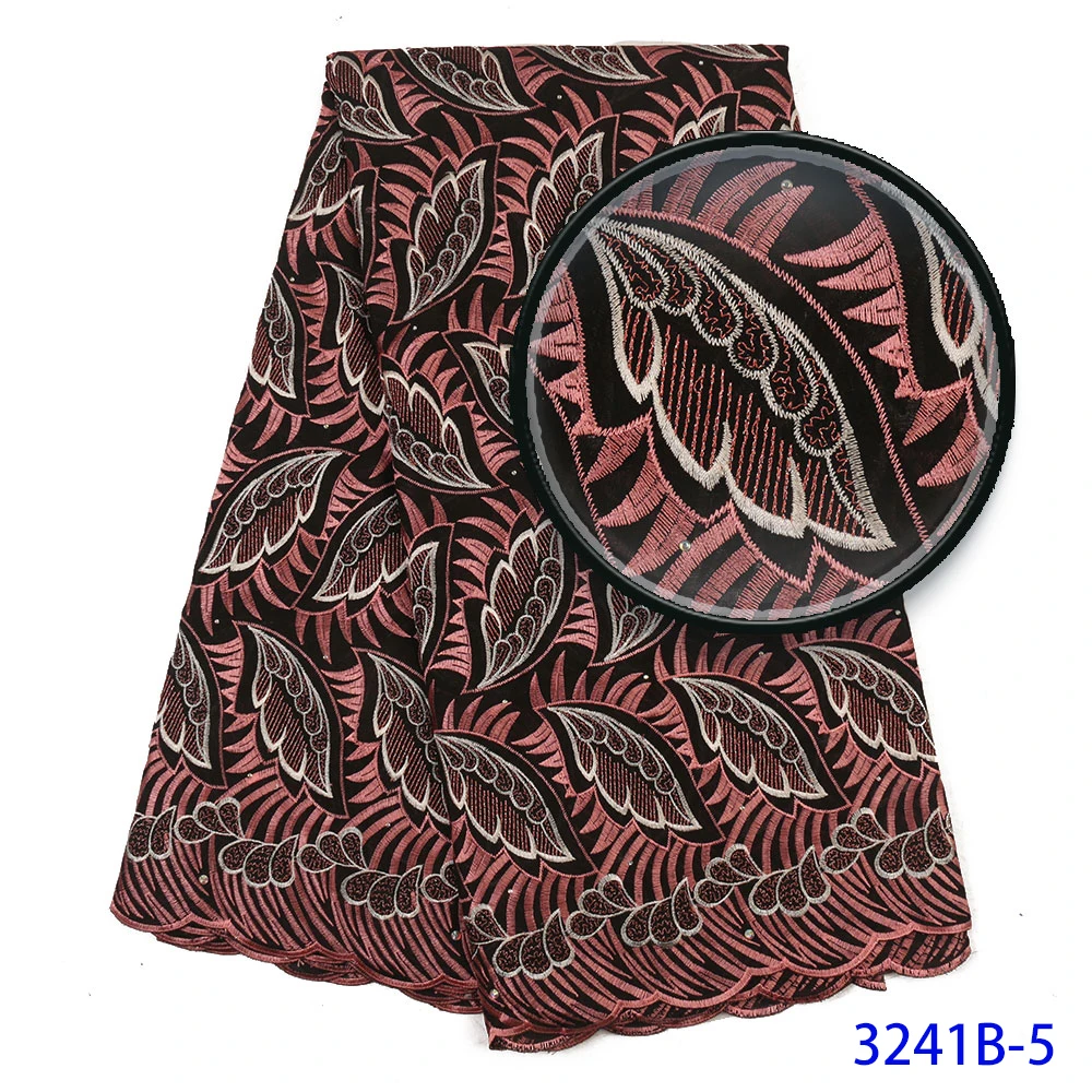 100% Cotton Swiss Voile Lace Dry Fabric Dubai Austria Embroidery Latest French High Quality With Stone | Дом и сад
