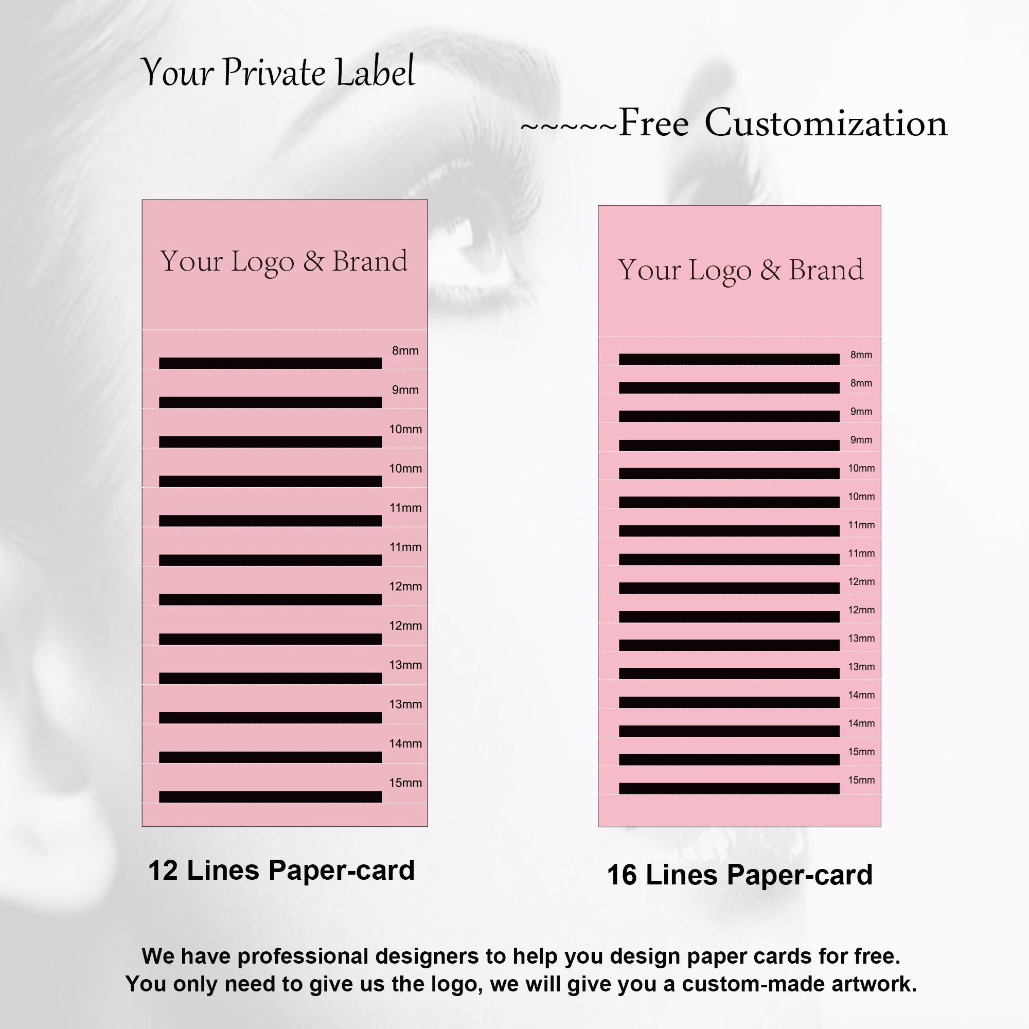 Your Private Label Own LOGO Free Design Individual Classic Soft Natural Eyelash Extension Large Order Is Very Cheap