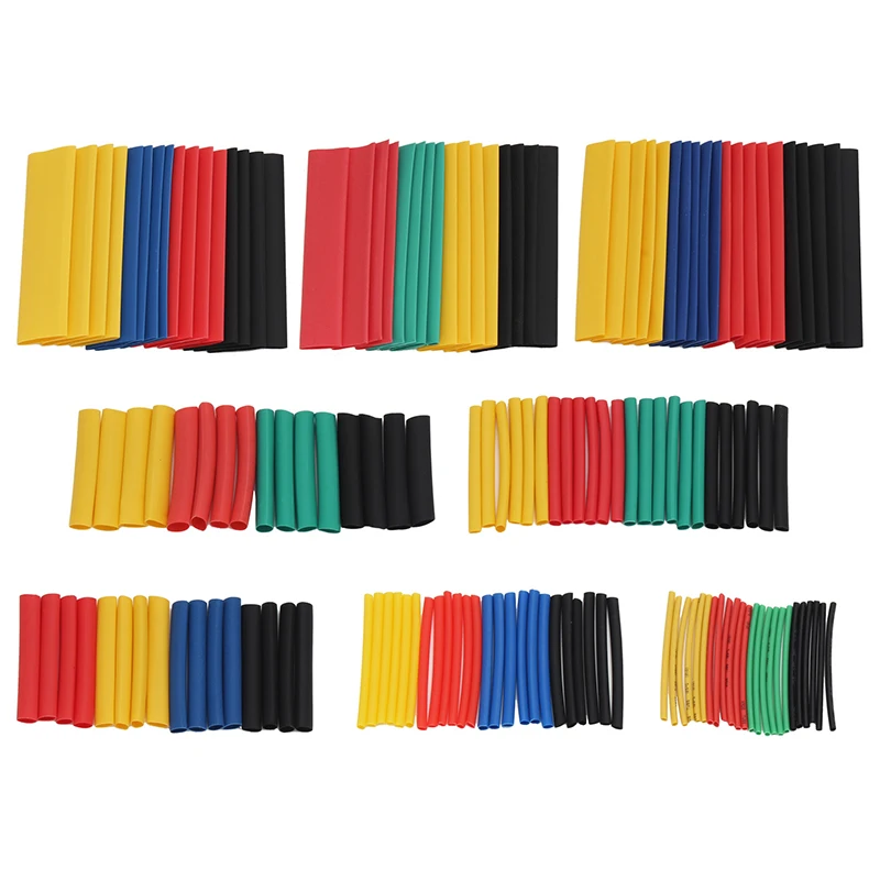 

328Pcs Car Electrical Cable Tube kits Heat Shrink Tube Tubing Wrap Sleeve Assorted 8 Sizes Mixed Color