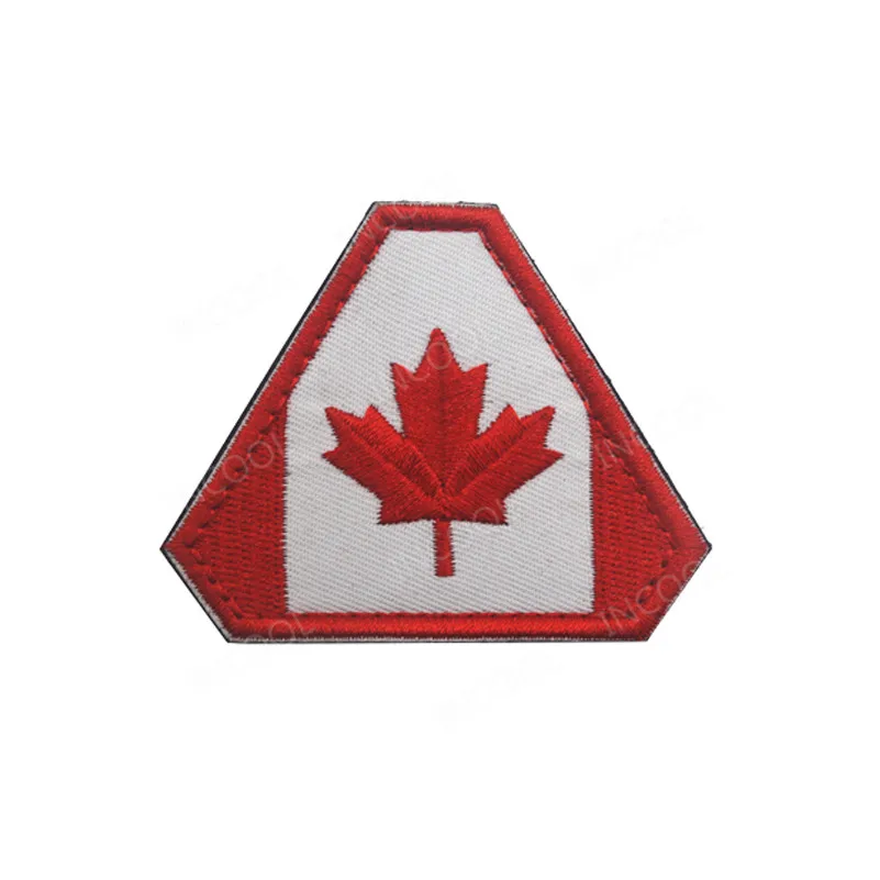 Canada Flag Embroidered Patches Maple Leaf Canadian Flags Military  Patches Tactical Emblem Appliques 3D Embroidery Badges 