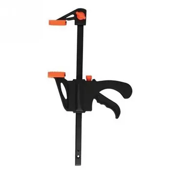 

Woodworking F Clamps, Set of 4Pcs 100mm 4'' F-Bar Carpenter Clip Clamps Made of Aluminum Alloy and Plastic Fast Grip