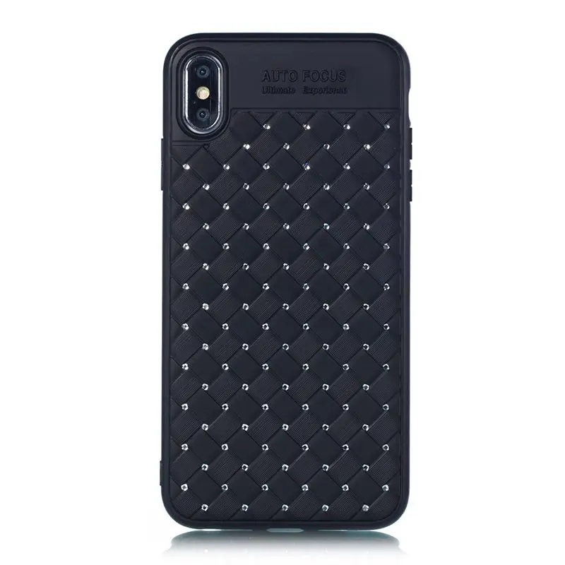 Роскошный блестящий чехол с бриллиантами для Iphone Xr X Xs Max, блестящий чехол для девочек, для Iphone 6, 6s, 7, 8 Plus, модный силиконовый чехол из поликарбоната - Цвет: black