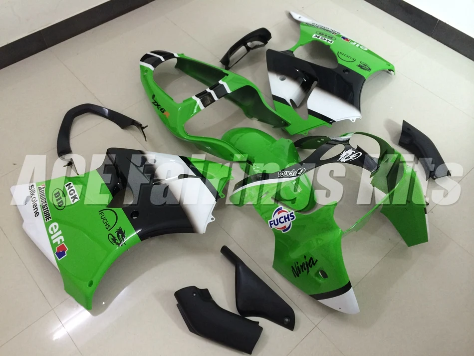 ABS Полный Обтекатель подходит для Kawasaki ZX6R 2000 2001 2002 мотоцикл Обтекатели ZX-6R 00 01 02 Ninja 636 Кузов Набор Горячая Распродажа