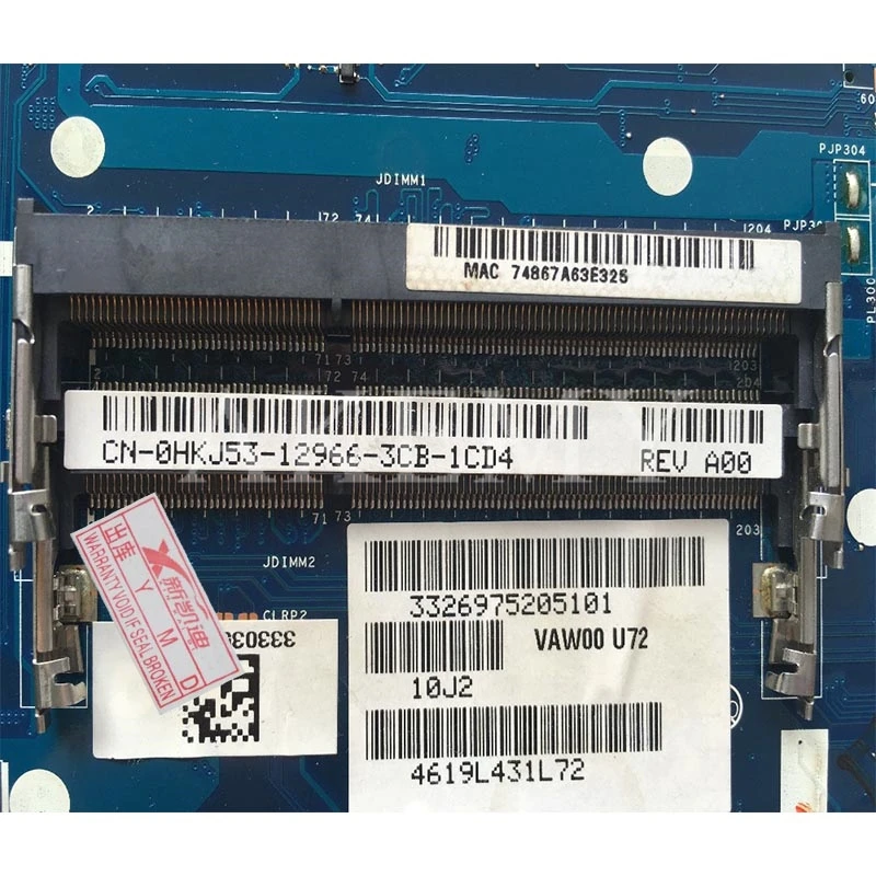 VAW11 LA-9102P REV: 17 de 1,0 для Dell Inspiron 3721 5721 материнская плата для ноутбука CN-0N9G7X 0N9G7X I7-3537U материнская плата для процессора originais