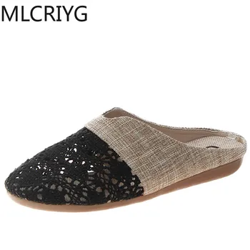 

Ladies spring home slippers lace breathable autumn shoes non-slip soft hotel slippers indoor couple floor shoes direct shipping