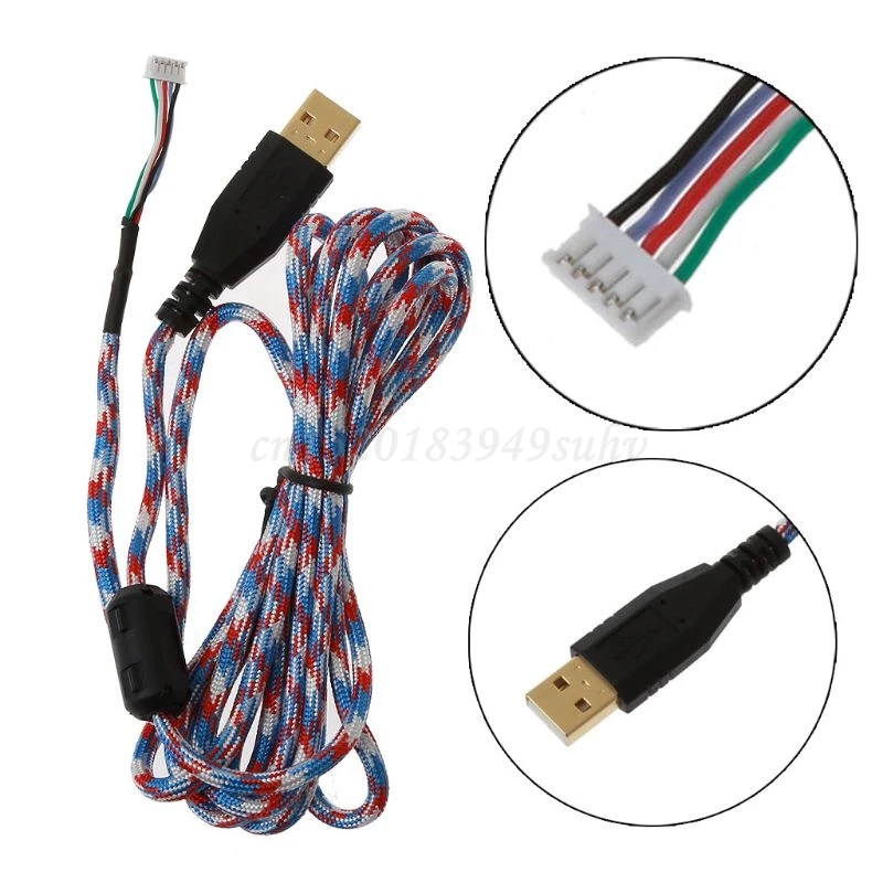 Cavo Di Ricambio USB Per Mouse Gaming G500s - Lunghezza 2 Metri Con Anello Magnetico - 2