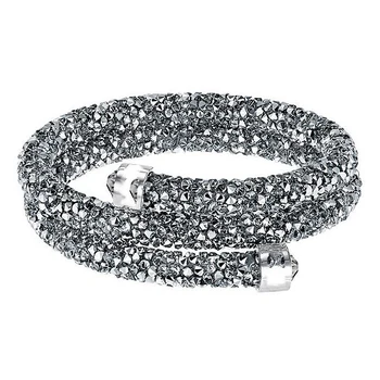 

High quality SWA original LOGO crystal wide single grey Bracelet