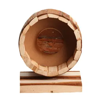 

Small Pet Natural Wooden Mute Running Wheel Runner for Hedgehog Squirrel Environmental Protection Living Exercise Wheel