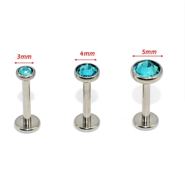 Titanium Body Jewelry 1.2mm Thickness Internally Threaded Labret Without  Ball - China Titanium Labret and Body Piercing Jewelry price