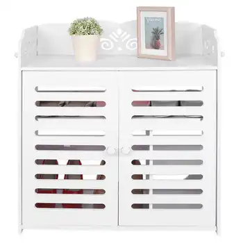 

4 Tiers Household Shoes Cabinet Rack Shelf Holder Storage Organizer with Door Shoes Rack