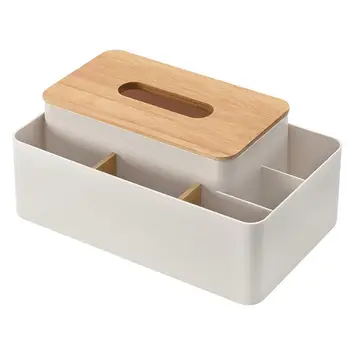 

Multi-Function Tissue Box Durable Sundries Storage Container Useful Paper Towel Organizer For Home Bar Office